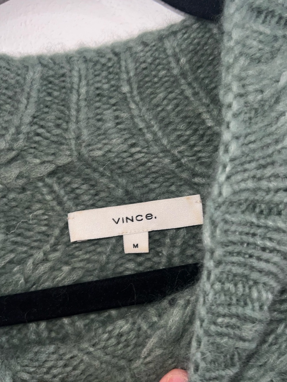 Vince Twisted Chain Turtleneck Sweater in Jadeite - Picture 3 of 6